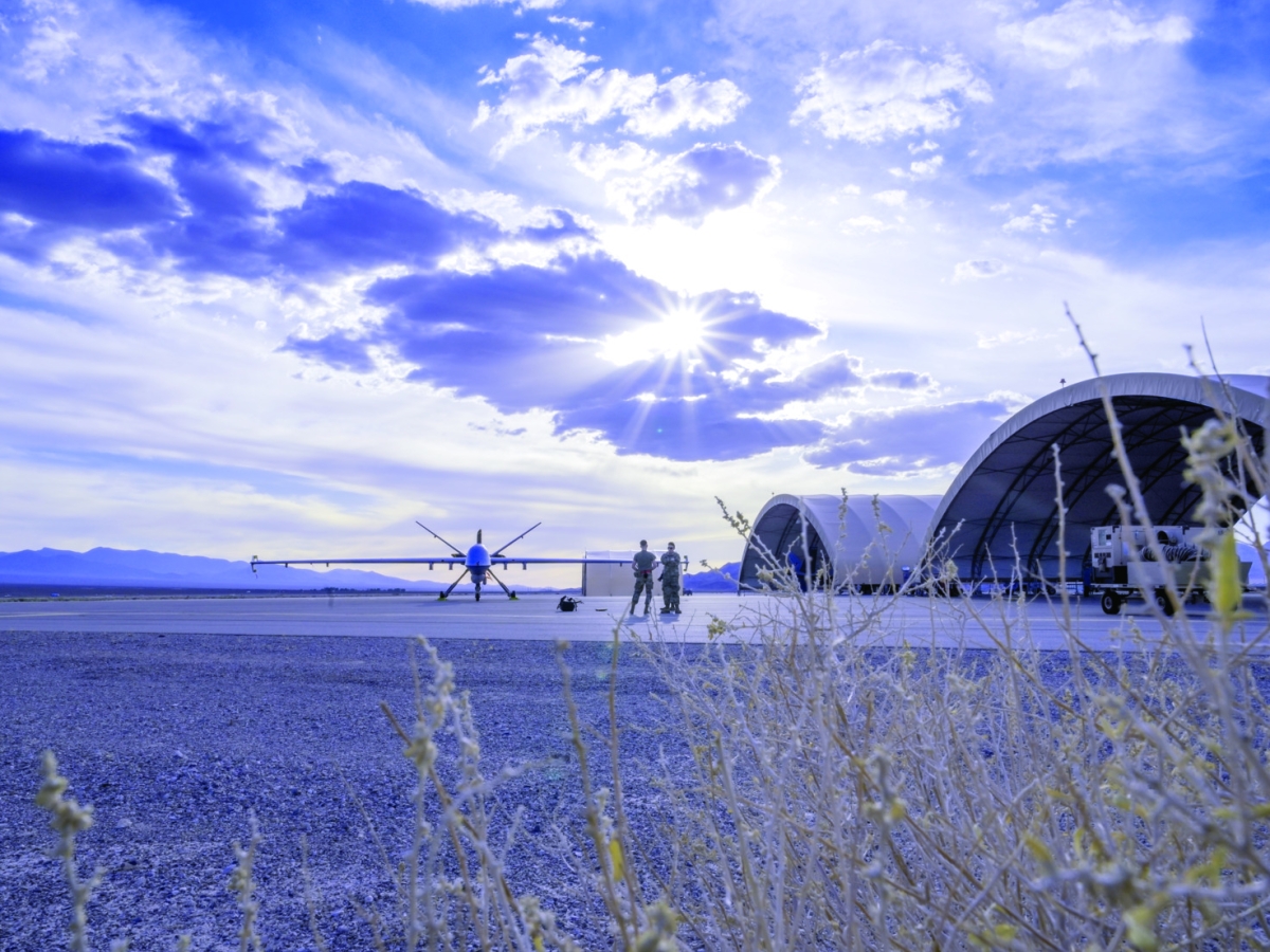 Drone Parked Off Runway